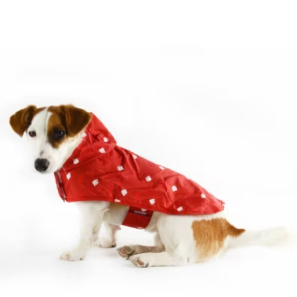 Bailey & Bella Red Crabs Packable Rain Poncho XS